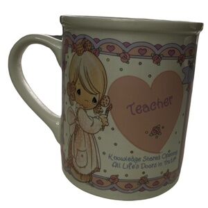 Vintage 1994 Precious Moments Teacher Coffee Mug Knowledge Shared